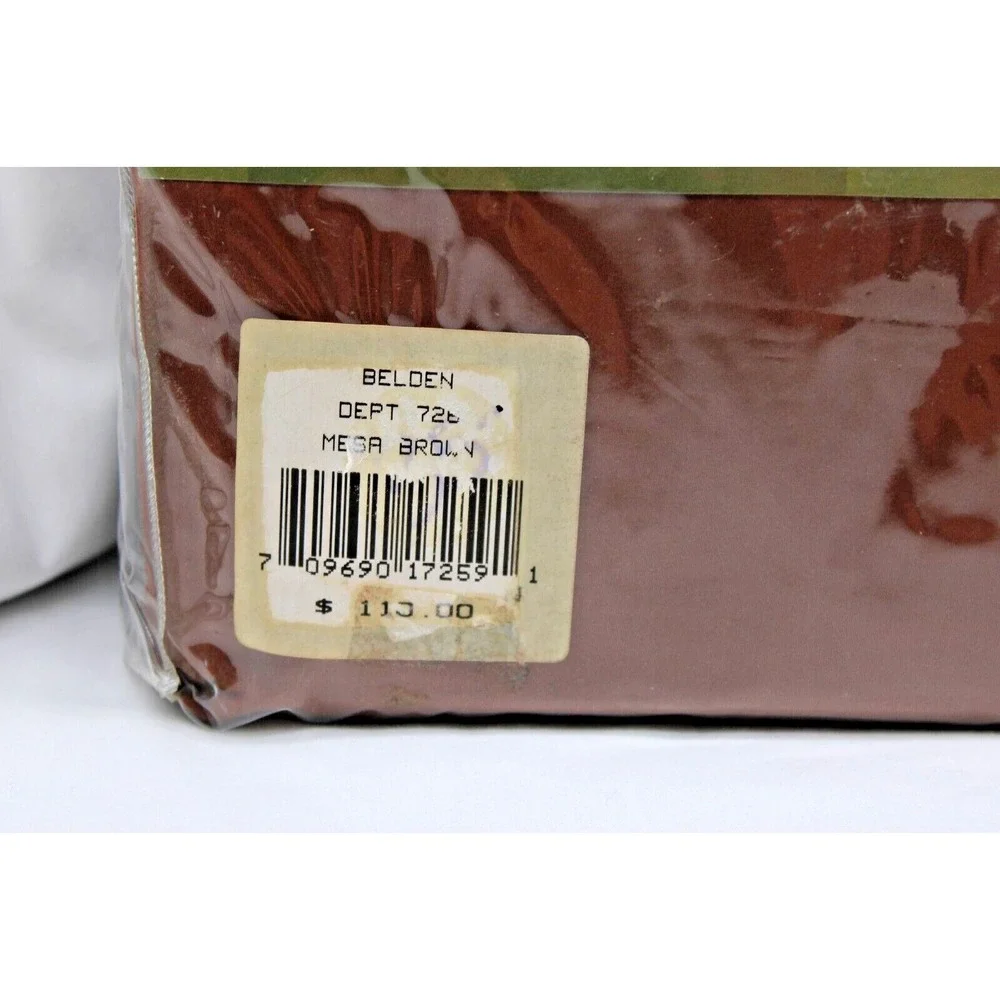 Marshall Field's King Bed Skirt Hotel Collection Cotton Sateen NEW NOS Brown